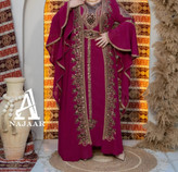 قفطان مغربی وارداتی مجلسی حریر