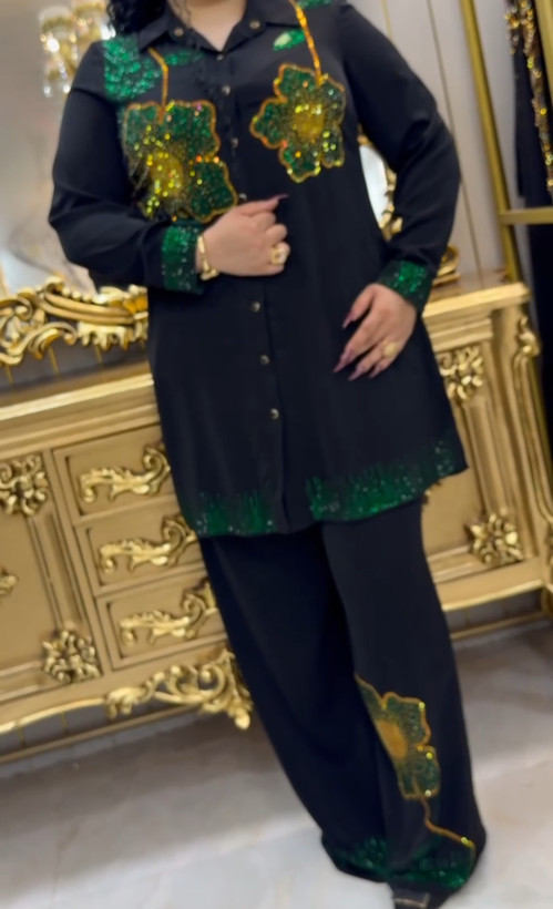 ست شومیز شلوارکرپ لخت ترک