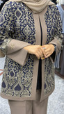 کت وشلوار حریر سوزندوزی