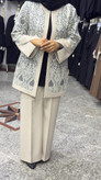 کت وشلوار حریر سوزندوزی