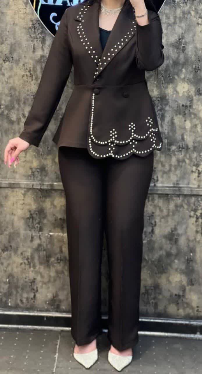 کت وشلوار مجلسی کار شده