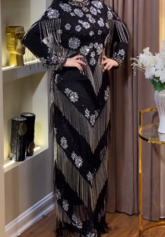 پیراهن مجلسی وارداتی جواهردوزی شده