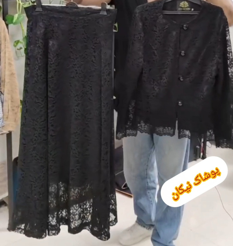 کت دامن مزونی وشیک گیپور دانتل