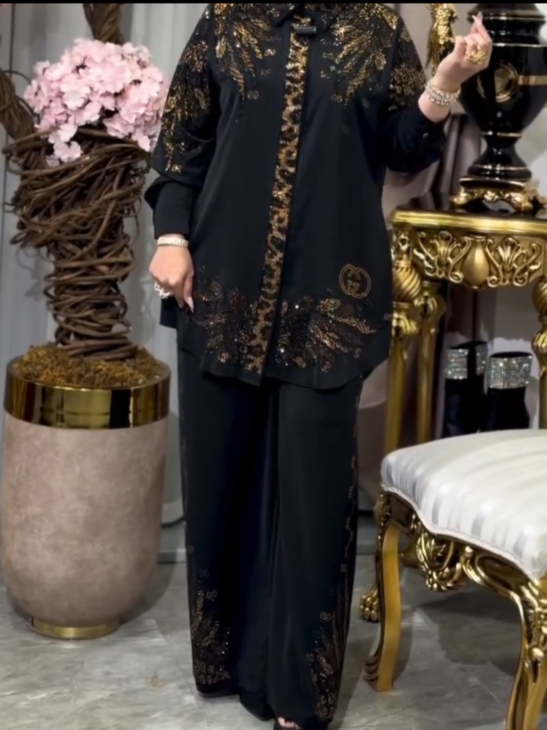 بلوز شلوار کرپ ابریشم برند ترک