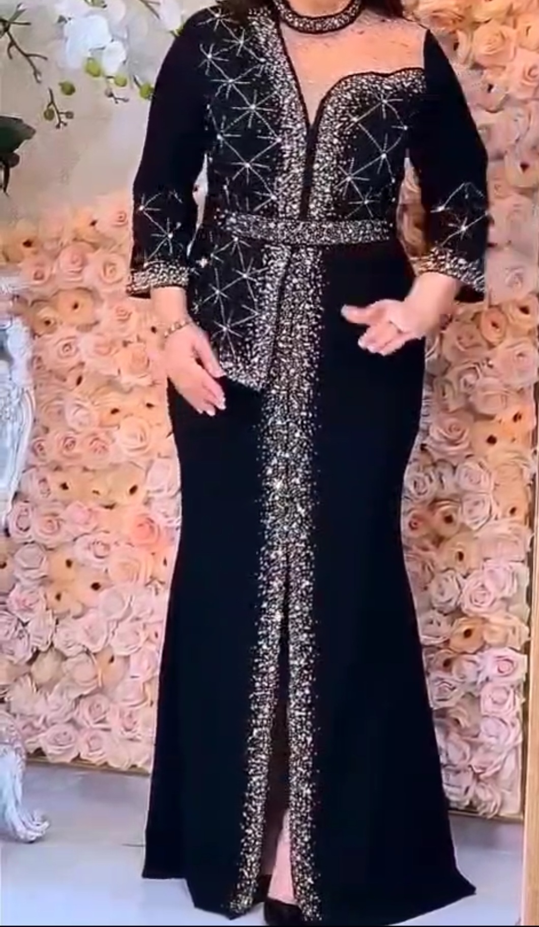 ماکسی مجلسی کرپ دالقیچ تمام کش