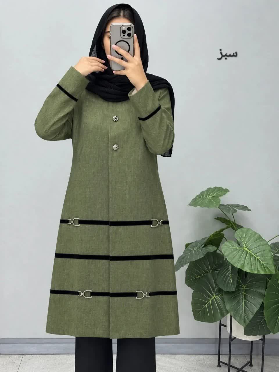 مانتو پاییزی شانتون اسلب