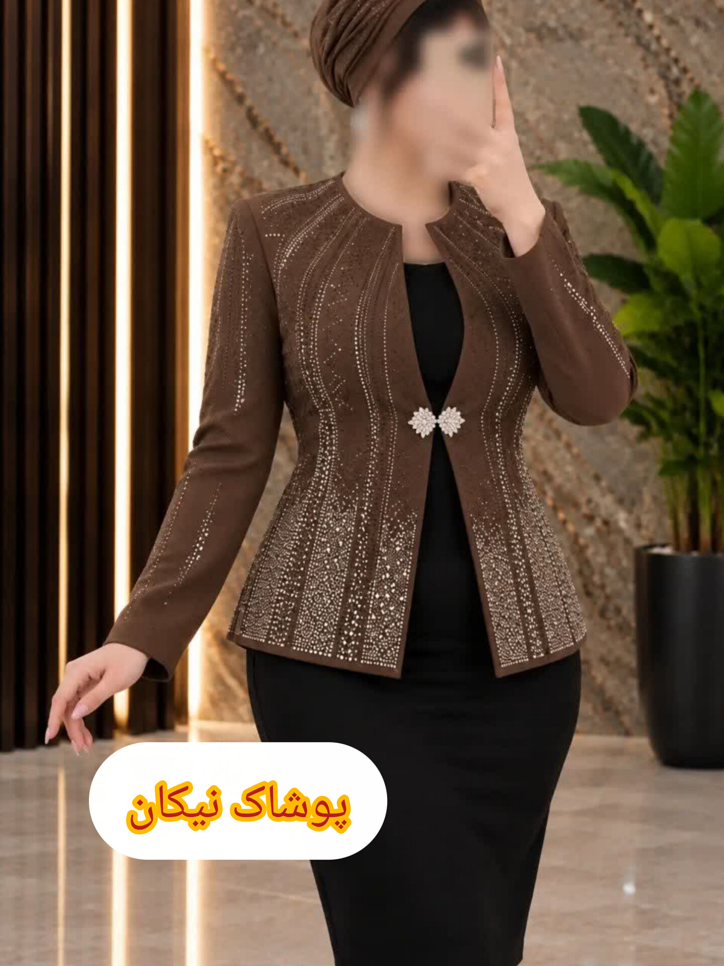 کت سارافون مجلسی کرپ مازراتی گرم بالا
