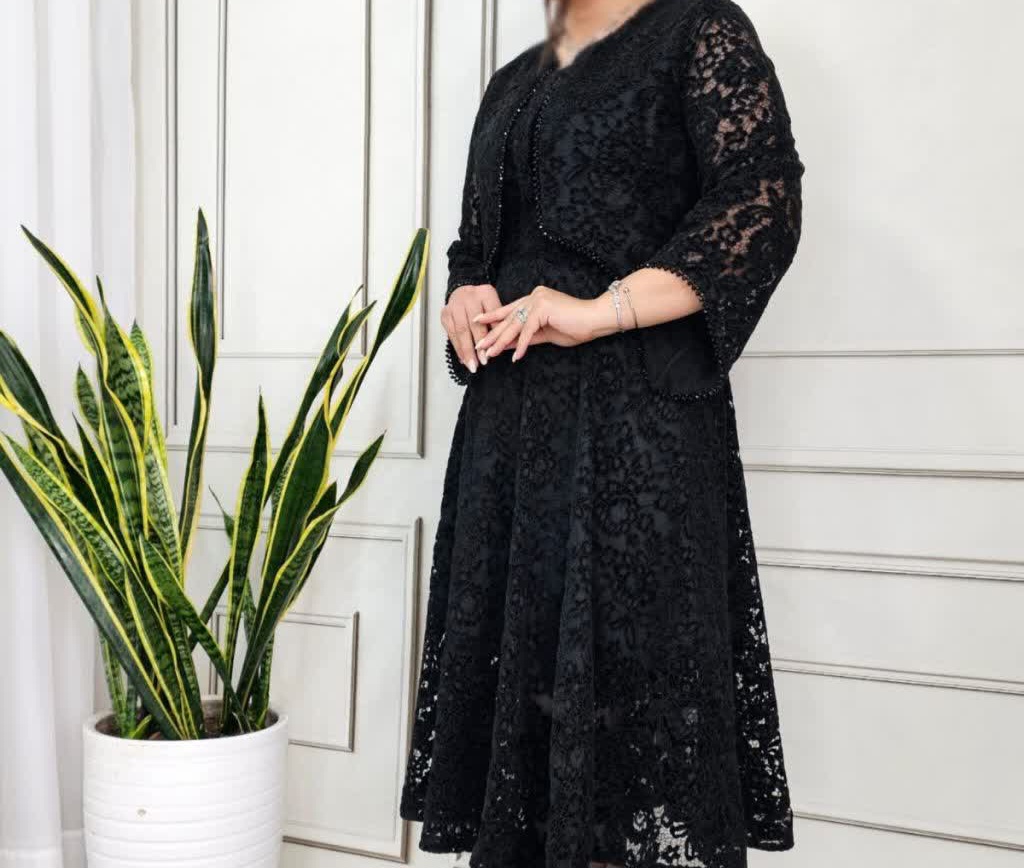 کت سارافون مجلسی گیپور مخملی