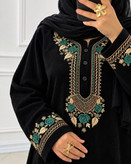 پیراهن بلند پاییزه مخمل کبریتی